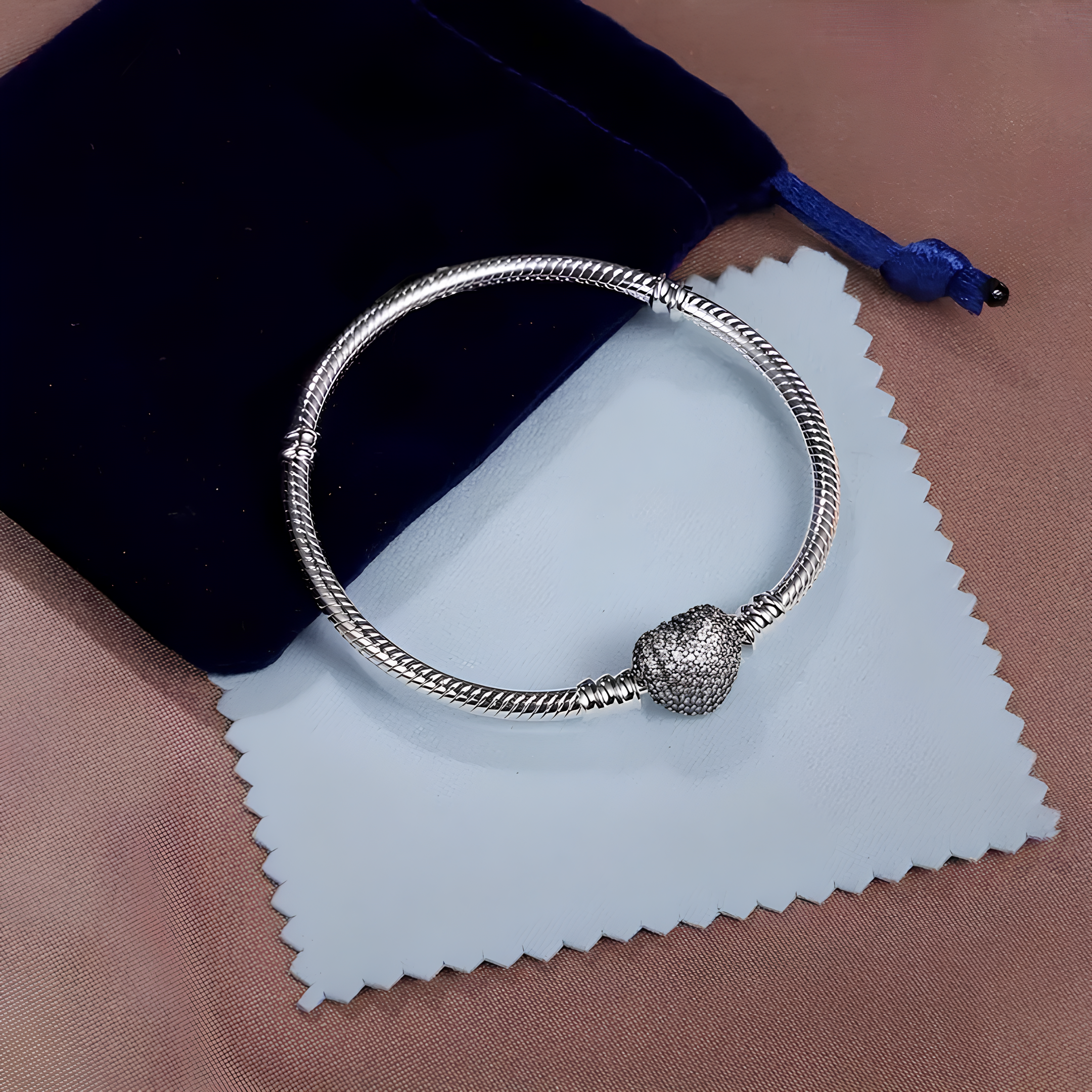 Pulsera Nimble | Corazón modelo Pandora de plata